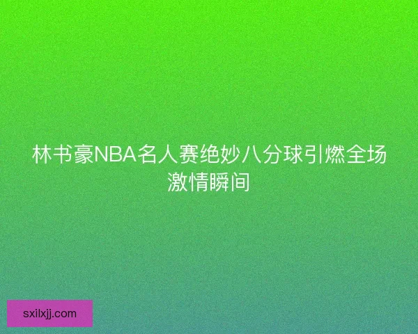 林书豪NBA名人赛绝妙八分球引燃全场激情瞬间